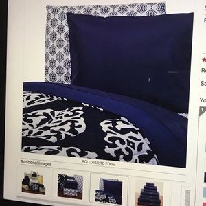 Navy XL twin comforter set